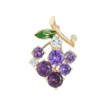 Mood armas lilla viinamarjast pross naistele Unisex mood v&auml;rske puuvilja v&auml;lk tsirkoonist sulamist pross naistele ehted kingitused PD1076 lilla