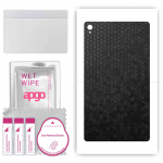 apgo skin sticker film foil vinyl for the BACK compatible with Huawei MediaPad M6 10.8, scratch-resistant, easy to install - Black Honeycomb