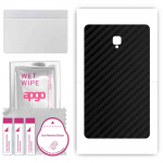 apgo Protective Skin Sticker for the back compatible with Samsung Galaxy Tab A 8.0 (2018), Wrap Film, Foil, Vinyl - Pattern Carbon Black