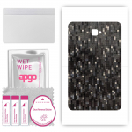 apgo Protective Skin Sticker for the back compatible with Samsung Galaxy Tab A 10.1 (2016), Wrap Film, Foil, Vinyl - Pattern Carbon Black Pixel