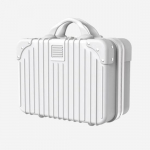 WTEMPO 14 tolli v&auml;ike kohver Lihtne &uuml;hev&auml;rviline kohver &auml;rilauda kaasaskantavad meigihoiukotid 14inch valge