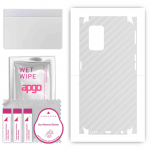 apgo Protective Skin Sticker for the back+sides compatible with Realme GT 5G, Full Wrap Film, Foil, Vinyl - Pattern Transparent Carbon