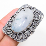 Natural Rainbow Moonstone Gemstone 925 Sterling Silver Gift Ring Size 11 m6z08