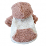 Koerte karvkatte v&auml;rvi blokeeriv pehme mugav paksendatud kahe jalaga fliisist kapuuts Talve lemmiklooma koerte riided S kohv