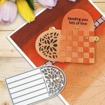 Kootud s&uuml;damest l&otilde;ikamisvorm, paberist l&otilde;ikevormid, l&otilde;ikevormid kaartide valmistamiseks, metallist stantsitud &scaron;abloon isetegemise jaoks V&auml;ljal&otilde;igete albumi paberkaart dies