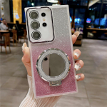 Samsung S24 Ultra S23 S22 Plus S20FE S21 FE peegli magnetaluse s&auml;delev &uuml;mbris Galaxy S24 S23 S22 Plus objektiivi kaitsekile silikoonist hoidiku kate jaoks For Samsung S24 valge