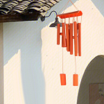 Bambusest tuulekella aed Moodne dekoratiivne lihtne tuulekella riputuskell &otilde;ue B