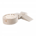 Vahust m&auml;ngukomplekt pallimerga MeowBaby&reg; 90x30cm 200 palliga, 3 elementi, 235x45x30 cm, Sametine, Ekr&uuml;&uuml; 235x45x30 cm