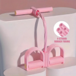 Multifunktsionaalsed pingutusn&ouml;&ouml;rihmad Fitness, istumise harjutused, elastiklint, koduse takistuse rihmad, 4 toruga elastne pedaalit&otilde;mbaja Pink