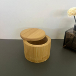 Soola maitseainepurgid piprapurk bambusest maitseainekarbiga kaussi s&auml;ilituspoti komplekt puidust suhkrukonteinerite hoidja kaanega multifunktsionaalsed kausid 1PC