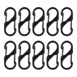 10 tk karabiin lukuga klambrid topeltvedruga S karabiin t&otilde;mblukuga t&otilde;mbelukud kahe otsaga pandla avamise disain vargusvastased t&otilde;mbluku klambrid 40mm