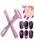 1 tk k&uuml;&uuml;nte magnetpulk 5 in 1 Cross Cat Eye UV geellaki magnet 9D 5D Line Triibuline Muster Salon DIY Nail Art Design Tool