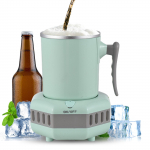 Alumiiniumist joogijahuti ja kruusisoojendaja k&auml;epidemega laua jaoks 15 untsi kaasaskantav elektriline pudelipurk EU plug roheline