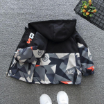 Kevadine s&uuml;gisjope poistele Mood Lapiv&auml;rk Tuulejope vabaaja kapuutsiga mantel Lasteriided 120 hall