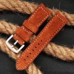 K&auml;erihm K&auml;sitsi valmistatud Suede Nahast Kellarihm Pruun Hall 22mm 24mm K&auml;epael Rihm Asendus Kellarihma Tarvikud Panerai jaoks 22mm red