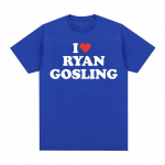 Naljakas Ma Armastan Ryan Goslingu Graafilist T-s&auml;rki Meeste Naiste Mood O-kaelusega R&otilde;ivad T-s&auml;rgid Suvine Vabaaja 100% Puuvillast Suurem&otilde;&otilde;tmeline T-s&auml;rk S must