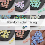 Creative Earring Resin AB Illusion Color Beads K&uuml;&uuml;nte kaunistus Lill 50tk 8mm Materjalid DIY Ehted Aksessuaarid Imitatsioonkest K&auml;sitsi valmistatud AB mitmev&auml;rviline