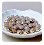 10 tk ilusad kalliskivisarnased n&ouml;&ouml;bid 10 mm v&auml;ikesed &uuml;mmargused metallist varren&ouml;&ouml;bid seeliku manseti kaelus dekoratiivsed n&ouml;&ouml;bid 10mm roheline