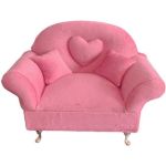 1/6 diivan t&uuml;drukutele ja naistele EHTEkarp, Magamistoa sisekujundusega hoiukohver, karbikorter, 12-tollised nukkude m&auml;rulifiguurid, diivan kahele inimesele 20*15*10cm roosa