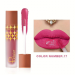 24 v&auml;rvi k&otilde;rgpigmenteeritud matt huuleglasuur &ndash; kauakestev m&auml;&auml;rdumiskindel vedel huulepulk Punased pruunid toonid peomeik 17#