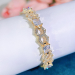 CMM Euroopa ja Ameerika klassikalises stiilis peen tennisek&auml;ev&otilde;ru naiste kerge luksuslik s&auml;delev &otilde;&otilde;nes tsirkoon metsiku temperamendiga lihtsad ehted kuld