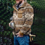 Meeste moodne vabaaja flanellist fliisist n&ouml;&ouml;pidega taskuga mugav dressipluus L must