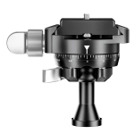 KA18 Kaamera Fotograafia Kuulpea Metallist Sf&auml;&auml;riline Panoraamne Mini Pan-Tilt Kiirvabastusplaadi ja Sisseehitatud Mullitasemega gray