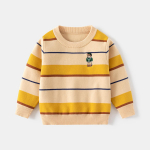 Moodne triibuline poiste kampsun 2024. aasta s&uuml;gis- ja talvine laste tikitud alumine s&auml;rk Baby Korea Versioon kampsun Tide 130cm