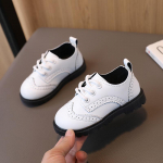 S&uuml;gisesed laste nahast kingad Briti stiilis klassikaline mood poistele t&uuml;drukutele lamedad kingad kooli igap&auml;evased pu nahast v&auml;ikelaste lastejalatsid 21 must