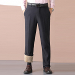 Meeste paksud sametist soojad riided villased fliisp&uuml;ksid vabaaja sirged p&uuml;ksid, painduvad tuulekindlad p&otilde;hjad Ametlikud &auml;rip&uuml;ksid meestele 30