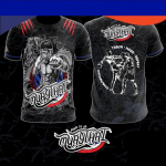 Muay Thai T-s&auml;rk Kick Boxing 3D Prindiga Gooti graafika Mehed Naiste Unisex l&uuml;hikeste varrukatega &Uuml;markaelusega MMA Mix Martial Art T&auml;navar&otilde;ivad vabaajar&otilde;ivad XS