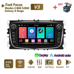 Autoraadio multimeediumipleier Ford Focus Mondeo C-MAX S-MAX Galaxy II Kuga 2 Din Android Carplay GPS Autoradio 2+32GB jaoks 2+32GB must