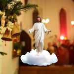 Uus korter 2D loominguline Jeesuse ripats auto tahavaatepeegli ripats J&otilde;ulupuu aknaripats lame akr&uuml;&uuml;list j&otilde;uluripats