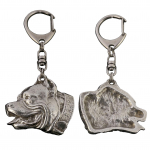Pit Bull, American Pit Bull Terrier, Pitbull Terrier, APBT - Silver-plated key ring with dog, handbag decoration, backpack pendant by Art-Dog brand