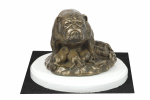 Bulldog II - dog figurine, figure on a white base, trophy for Art-Dog dog show exhibition