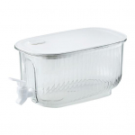 Praktiline l&auml;bipaistev hoiuruum, 2 v&auml;rvi lihtsalt puhastatav k&uuml;lmkatel suvise joogijaoturi jaoks valge