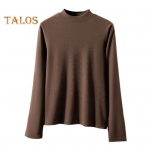 Naiste alumised &uuml;laosad DE Velvetist isesoojenev termiline &uuml;laosa, poolk&otilde;rge kraega, pikkade varrukatega &otilde;huke aluskihi s&auml;rk M must