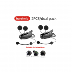 E1 mootorratta Bluetooth 5.0 kiiver sisetelefoni peakomplekt + veekindel IPX6 + 2 s&otilde;itjat + 1000 miljoni vahemiku + vabak&auml;emuusika &otilde;ues s&otilde;itmiseks Hard microphone,2-Pack must