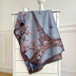 2024 s&uuml;gis/talv uus paksendatud soe kahepoolne kahetooniline tutiimitatsiooniga ka&scaron;miirsall, k&otilde;rgekvaliteediline r&auml;tik kaelus 180x65cm j&auml;rve sinine v&auml;rv