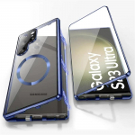 360&deg; t&auml;ielikult suletud objektiivi klaas Samsung Galaxy S25 S24 S23 S22 S21 Ultra Plus &uuml;mbrise alumiiniumsulamist magnetilise salvkapi kaitsekate For Samsung S23 Ultra