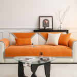 &Scaron;enilldiivani kate Nelja hooaja universaalne diivanir&auml;tik Libisemisvastane diivanipadi Elutoa diivanite kaitsekate Kolmeistmeline 70X70cm 1pc orange