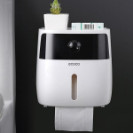 Creative veekindlad seinale kinnitatavad pressitavad-avatavad kahekorruselised paberr&auml;tikute karbid Rullitud paberr&auml;tikute karbid must