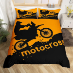 Motocross voodipesu komplekt Mootorrataste v&otilde;idus&otilde;itjate katte kate Extreme Sport Tekikate Mustjalgratta mootors&otilde;idukid Jalgratta tekikate EU Single(135x200cm)