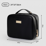 PU-nahast kosmeetikakott Multifunktsionaalsed meigikorraldajad Kingituseks hoiukotid naistele must