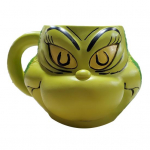 Praktiline kuumakindel s&uuml;nnip&auml;evakingitus, omap&auml;rase kujuga koomiksitegelane Grinchi teekruus koduse veetassi jaoks roheline