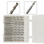 10 tk 1/8-tollised 2-l&ouml;&ouml;vlitega lameda ninaga spiraalkarbiidist otsafrees CNC ruuteri otsad 22 mm 10pcs