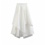 Jaapani gooti ebaregulaarne k&otilde;rge v&ouml;&ouml;kohaga plisseeritud seelik p&uuml;ksid naiste must Harajuku punk seelik suvised vintage riided pikad S valge