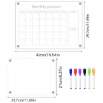 Magnetiline tahvelkleeps Akr&uuml;&uuml;lkirjutusplaan Tahvel Kaasaskantav Magnetiline K&uuml;lmkapi Kuivkustutatav Kalender Seinale