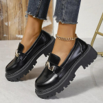 mood Naistekingad 2024 Kevad Paksu tallaga jalan&otilde;ud &Uuml;ksikud kingad paksu kontsaga Briti stiilis retrokingad naistele Zapatos Para Mujeres 35 must