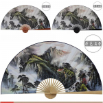 50x88cm suur maalipaberist ventilaator seinale riputatav dekoratiivne kokkupandav ventilaator kontorisse, esikusse, koju, elutuppa, dekoratiivne ventilaator Lucky Strike 50x88cm